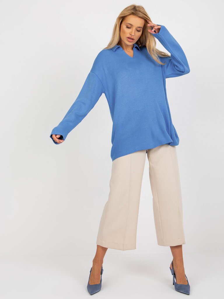 Sieviešu zils oversize džemperis cena un informācija | Sieviešu džemperi | 220.lv