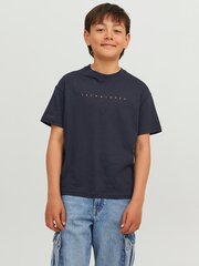 Детская футболка Jack & Jones 12237435*02, тёмно-синяя, 5715425309809 цена и информация | Рубашки для мальчиков | 220.lv