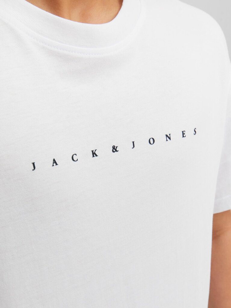 Jack&Jones T-krekls zēniem 12237435, balts цена и информация | Zēnu krekli | 220.lv