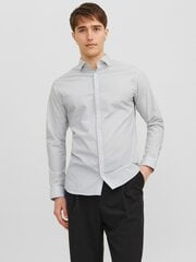 Мужская рубашка Jack & Jones 12237914*01, белая/черная, 5715426387158 цена и информация | Мужские рубашки | 220.lv