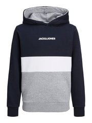 Jack & Jones bērnu sporta krekls 12237402*01, tumši zils/balts 5715425305078 cena un informācija | Zēnu jakas, džemperi, žaketes, vestes | 220.lv