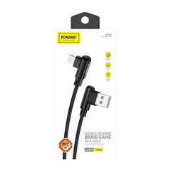 Foneng Foneng X70 Угловой кабель USB-USB-C, 3A, 1 м (черный) цена и информация | Кабели для телефонов | 220.lv