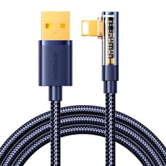 Кабель USB-A/Lightning/Угловой/1.2м Joyroom S-UL012A6 (синий) цена и информация | Кабели для телефонов | 220.lv