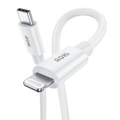 AOHI AOC-L003 PVC USB-C to L cable (white) цена и информация | Кабели для телефонов | 220.lv