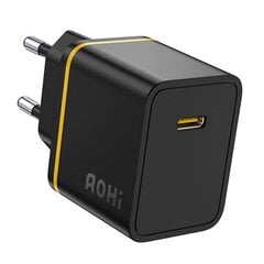 AOHI Wall charger A325 USB-C 30W (black) цена и информация | Зарядные устройства для телефонов | 220.lv