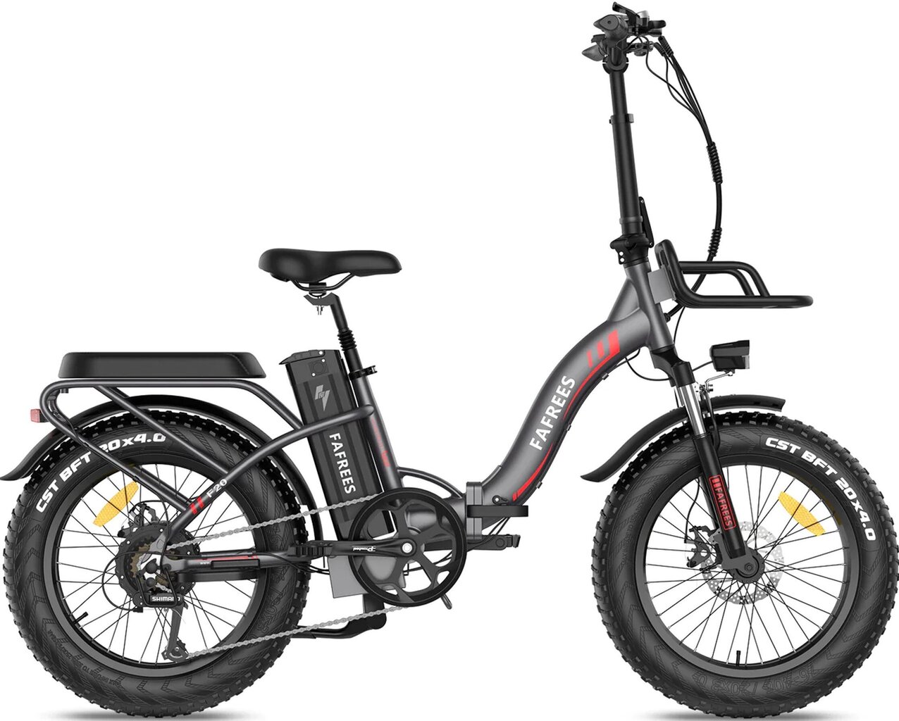 Elektriskais velosipēds FAFREES F20 Max, 20", pelēks, 500W, 22,5Ah cena un informācija | Elektrovelosipēdi | 220.lv