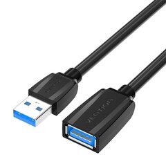 Удлинительный кабель USB 3.0, USB-папа на USB-мама Vention 1.5 м (черный) цена и информация | Адаптеры и USB разветвители | 220.lv