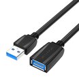 Extension kabelis USB 3.0, male USB to female USB, Vention 1.5m (melns)