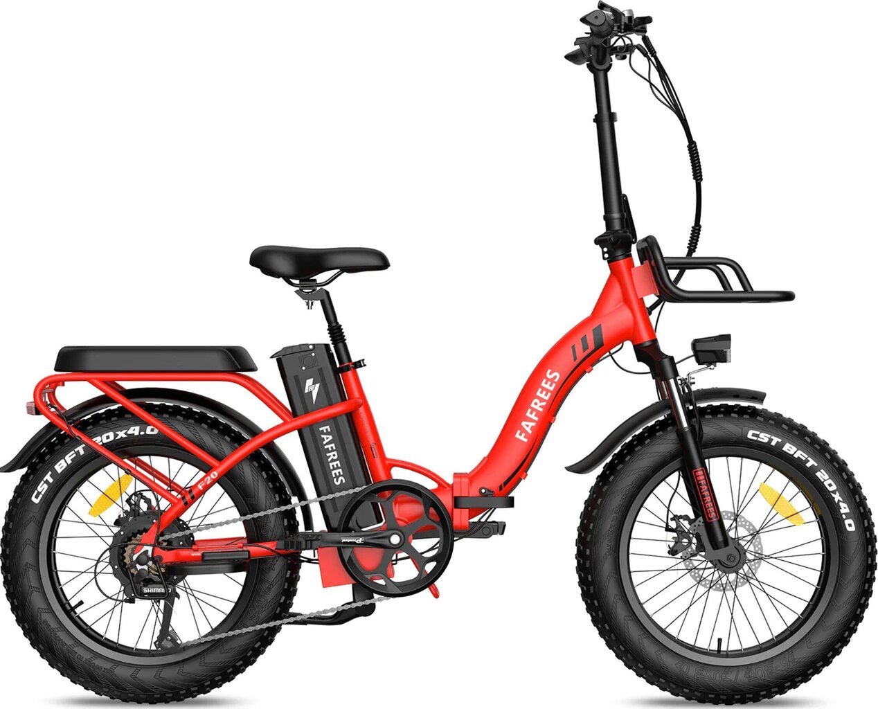 Elektriskais velosipēds FAFREES F20 Max, 20", sarkans, 500W, 22,5Ah цена и информация | Elektrovelosipēdi | 220.lv