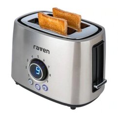 RAVEN ET007 silver/gray 1000 W цена и информация | Тостеры для еды | 220.lv