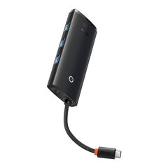HUB Baseus Lite Series 5-Port USB-C to HDMI+USB3.0x3+PD (melns) cena un informācija | Adapteri un USB centrmezgli | 220.lv