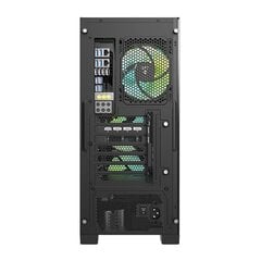 Darkflash DK361 datora korpuss + 4 ventilatori (melns) cena un informācija | Datoru korpusi | 220.lv