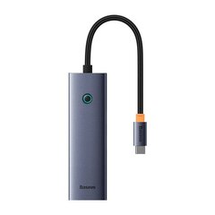4in1 Hub Baseus UltraJoy USB-C do USB 3.0 (kosmosa pelēks) cena un informācija | Adapteri un USB centrmezgli | 220.lv