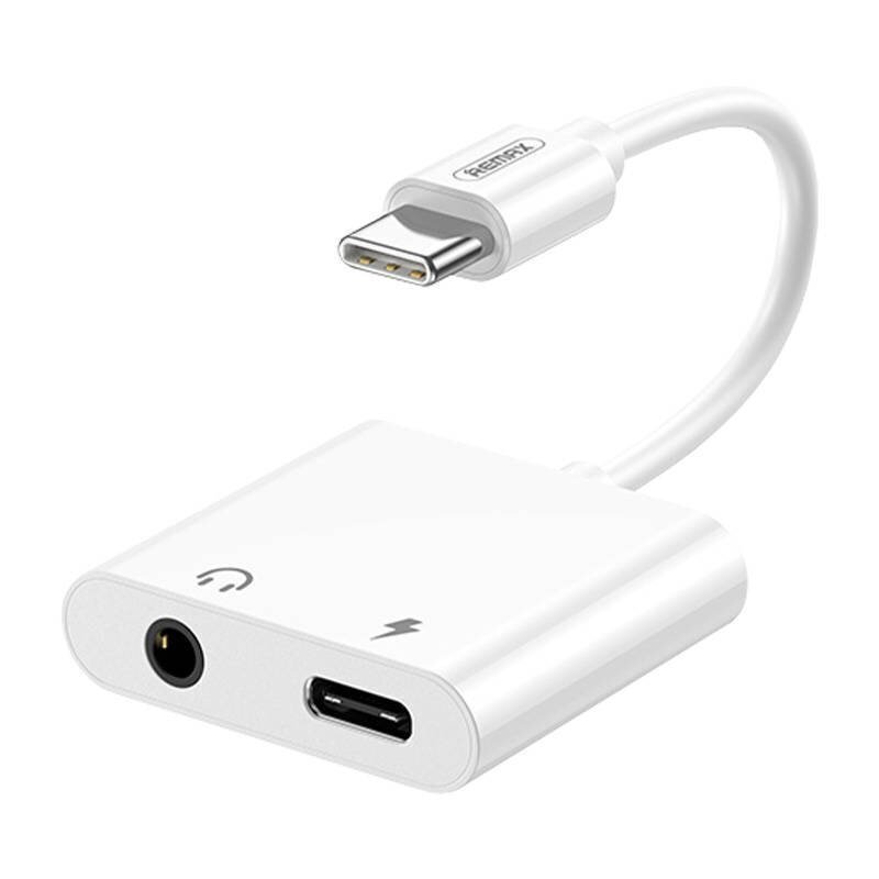 Adapteris Remax USB-C to USB-C, AUX 3.5mm, RL-LA11 (balts) цена и информация | Adapteri un USB centrmezgli | 220.lv