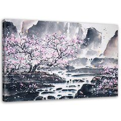 Glezna uz audekla, Japāņu akvarelis cena un informācija | Gleznas | 220.lv