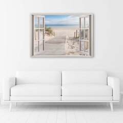 Glezna uz audekla, Loga ceļš uz pludmali cena un informācija | Gleznas | 220.lv