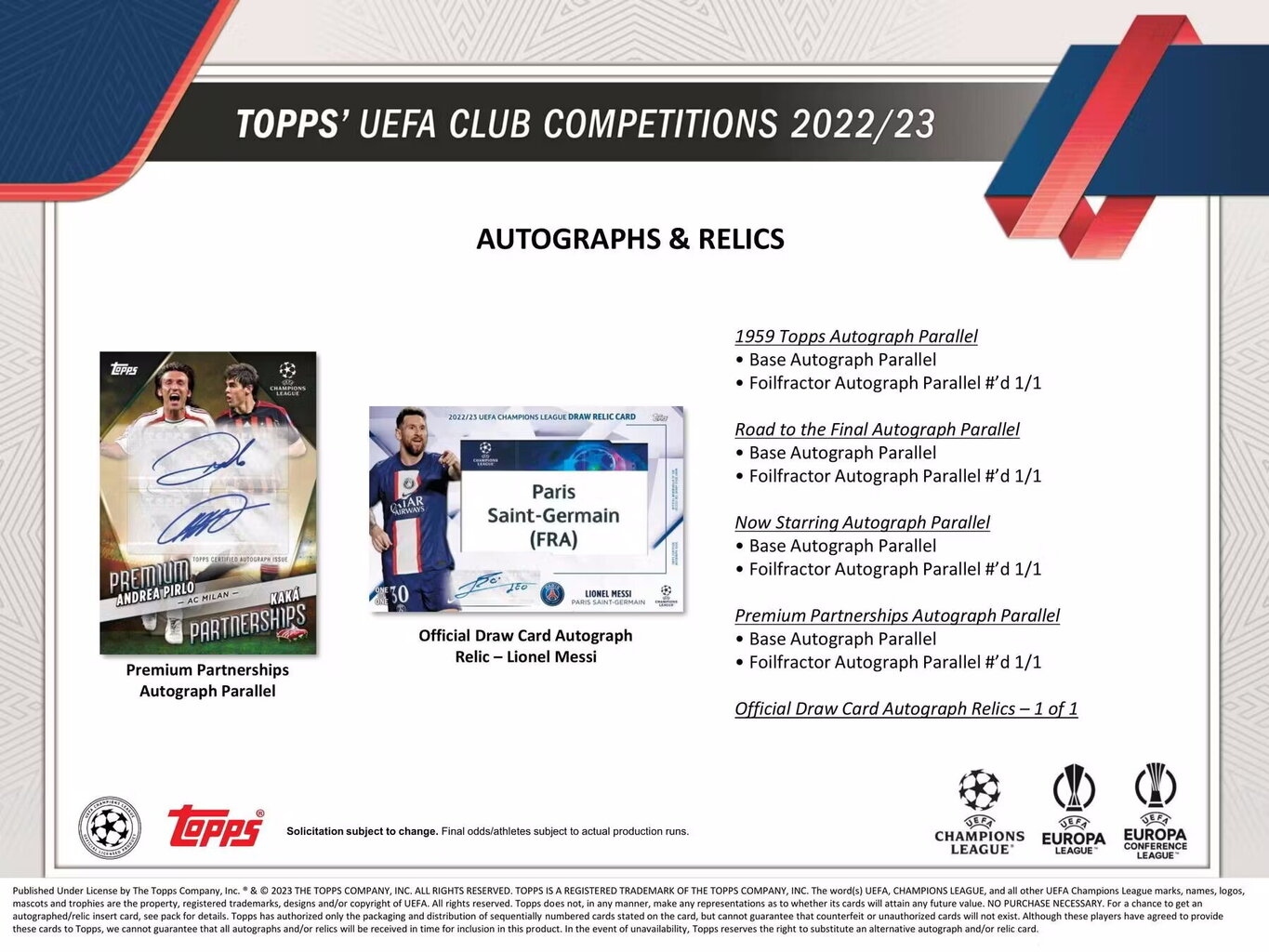 Futbola kārtis Topps UEFA Club Competitions 2022/2023 Blaster Box cena un informācija | Kolekcionējamas kartiņas | 220.lv