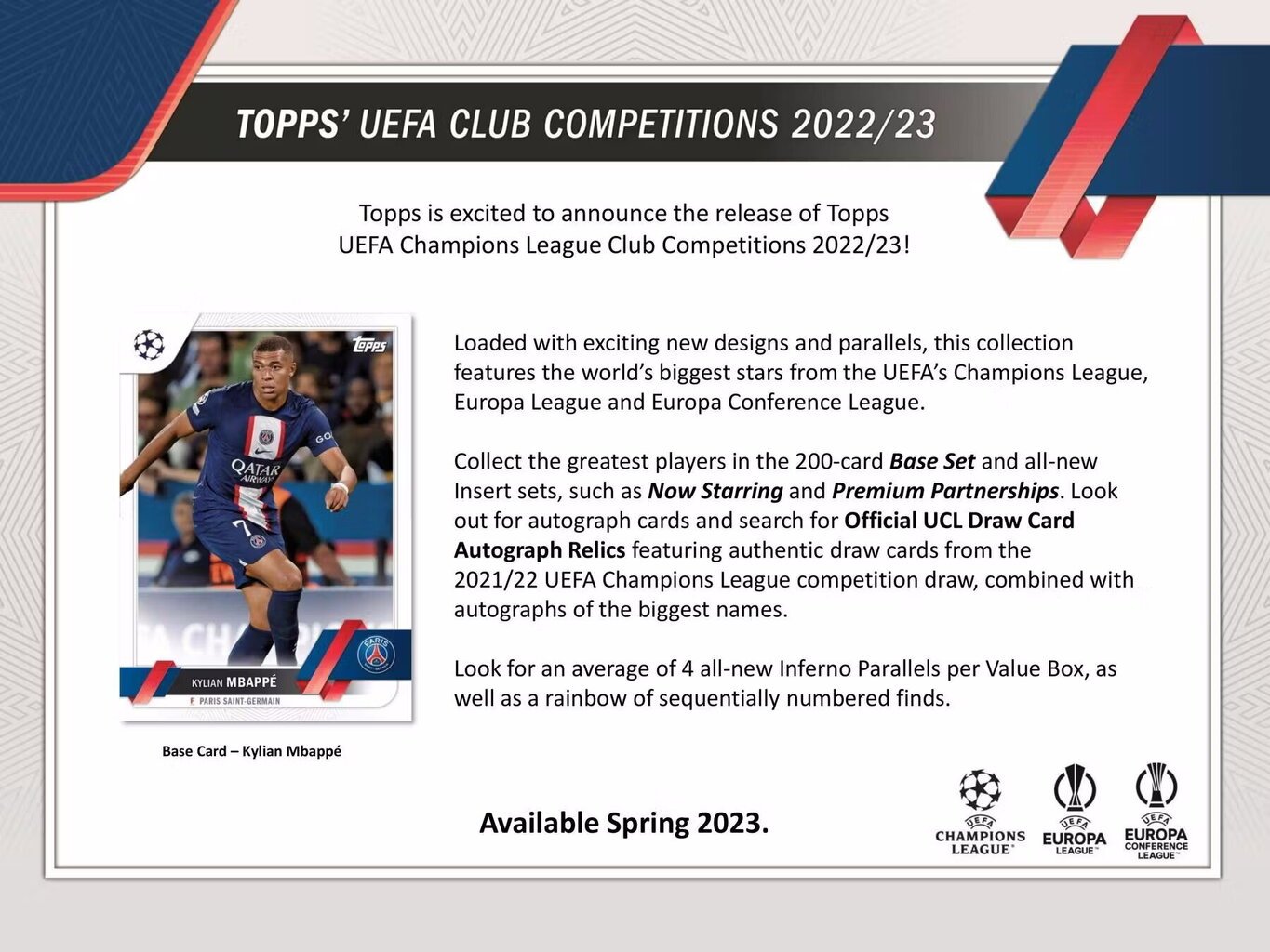 Futbola kārtis Topps UEFA Club Competitions 2022/2023 Blaster Box cena un informācija | Kolekcionējamas kartiņas | 220.lv