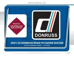 Футбольные карточки Panini Donruss Soccer 2021/2022 Road to Qatar Fat Pack, 25 шт. цена и информация | Коллекционные карточки | 220.lv