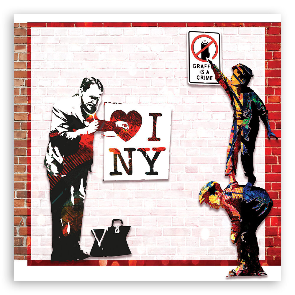 Glezna uz audekla, Banksy i love New york cena un informācija | Gleznas | 220.lv