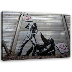 Glezna uz audekla, Miera cīņa ar mīlestību sienas gleznojums Banksy цена и информация | Картины | 220.lv