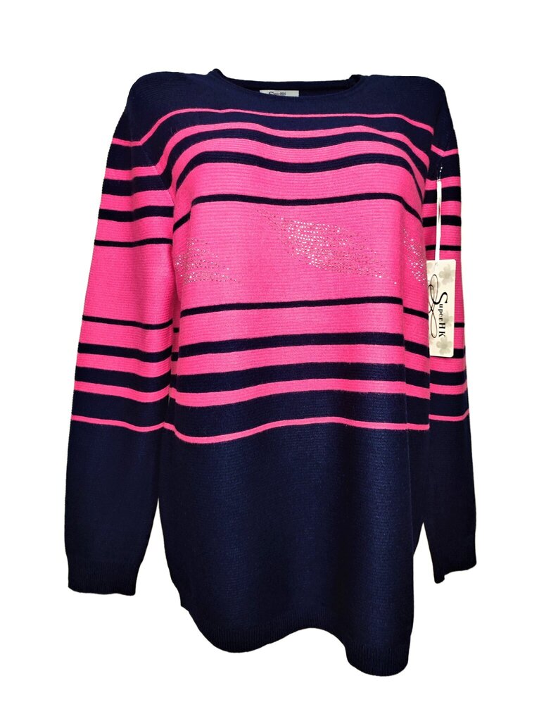 Džemperis sievietēm Kinga, melns/rozā cena un informācija | Sieviešu džemperi | 220.lv