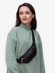 Sieviešu soma ar zeltainu rāvējslēdzēju Shelovet, melna cena un informācija | Sieviešu somas | 220.lv