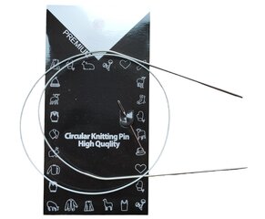 Круговые спицы, металл, 3 мм, 75 см цена и информация | Принадлежности для вязания | 220.lv