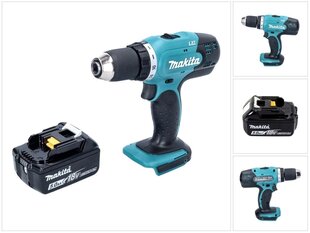 Аккумуляторная дрель Makita DDF 453 T1 цена и информация | Шуруповерты, дрели | 220.lv