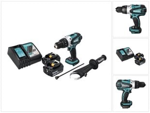 Аккумуляторный шуруповерт Makita DHP 458 RG цена и информация | Шуруповерты, дрели | 220.lv