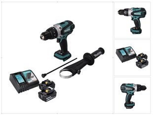 Аккумуляторный шуруповерт Makita DHP 458 RT цена и информация | Шуруповерты, дрели | 220.lv