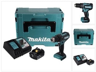 Аккумуляторная ударная дрель Makita DHP 485 RF1J цена и информация | Шуруповерты, дрели | 220.lv