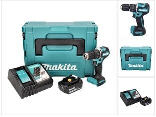 Аккумуляторная ударная дрель Makita DHP 487 RF1J цена и информация | Шуруповерты, дрели | 220.lv