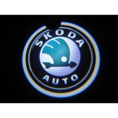 Подсветка логотипов на дверях Škoda, 2 шт. цена и информация | Автомобильные электропринадлежности 12V | 220.lv