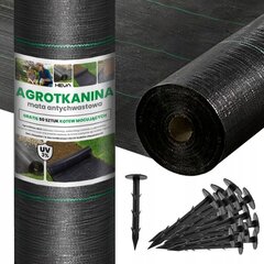 Agrotekstils, 70 g/m², 1,1 x 50 m, melns cena un informācija | Dārza instrumenti | 220.lv