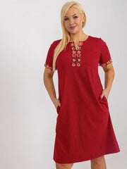 Женское бордовое повседневное платье цена и информация | Платья | 220.lv