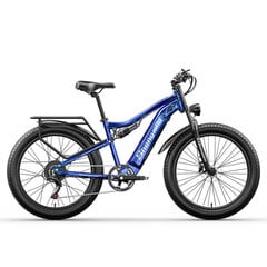 Электровелосипед Shengmilo MX03 26", синий, 500Вт, 15Ач цена и информация | Электровелосипеды | 220.lv