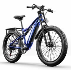 Elektriskais velosipēds Shengmilo MX03 26", zils, 500W, 15Ah цена и информация | Электровелосипеды | 220.lv