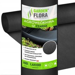 Agrotekstils Garden Flora, 160 x 10 000 cm, 100 g/m², melns цена и информация | Садовые инструменты | 220.lv