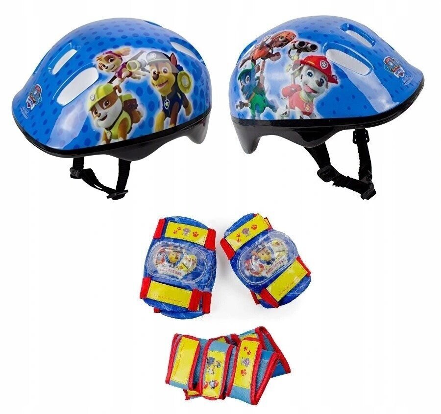 Ķiveres un aizsargu komplekts Paw Patrol, 50-54 cm, zils цена и информация | Aizsargi | 220.lv