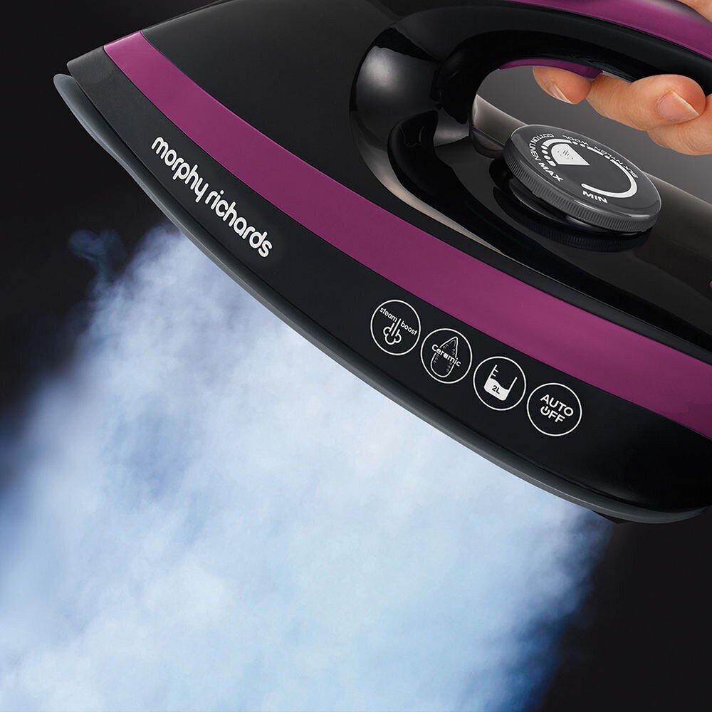 Morphy Richards AutoClean Speed Steam Pro 1.6 L Ceramic soleplate Purple cena un informācija | Tvaika gludināšanas sistēmas | 220.lv