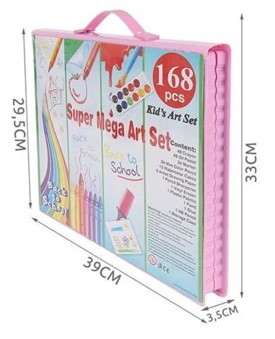 Zīmēšanas un gleznošanas komplekts ar koferi, 168gab. cena un informācija | Modelēšanas un zīmēšanas piederumi | 220.lv