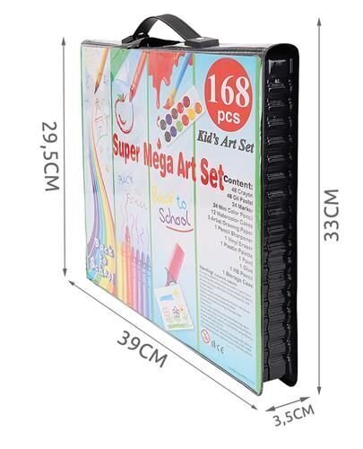 Zīmēšanas un gleznošanas komplekts ar koferi, 168gab. cena un informācija | Modelēšanas un zīmēšanas piederumi | 220.lv