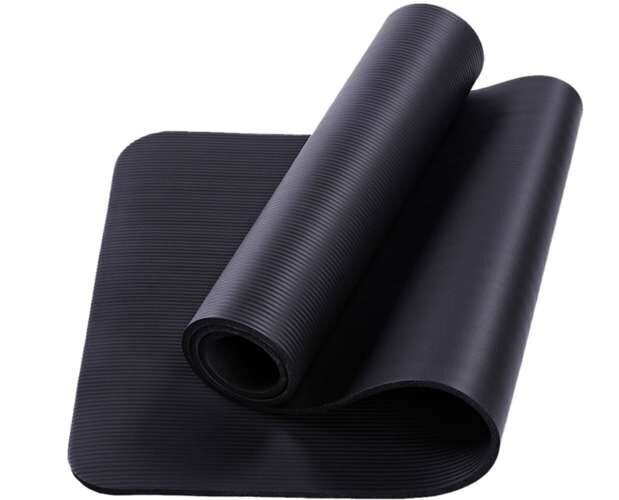 Fitnesa paklājiņš Trizand, 60x180 cm, melns cena un informācija | Vingrošanas paklāji | 220.lv