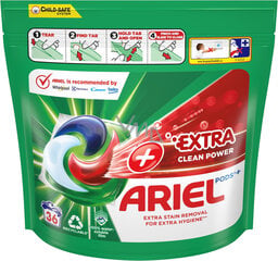 Капсулы для стирки Ariel Extra Clean, 36 шт. цена и информация | Средства для стирки | 220.lv