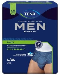 TENA Men Pants Active Fit Plus L blue 10p цена и информация | Подгузники, прокладки, одноразовые пеленки для взрослых | 220.lv