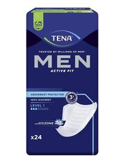 Vīriešu ieliktņi TENA, 24gab cena un informācija | Autiņbiksītes, higiēniskās paketes, vienreizlietojamie paladziņi pieaugušajiem | 220.lv