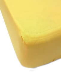 Однотонная простынь на резинке Daily Yellow, 160x200 см цена и информация | Простыни | 220.lv