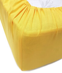 Однотонная простынь на резинке Daily Yellow, 160x200 см цена и информация | Простыни | 220.lv