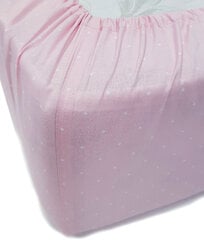 Kokvilnas palags ar gumiju, Pink, 160x200 cm cena un informācija | Palagi | 220.lv